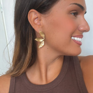 Boucle d'oreille doré- Flowers