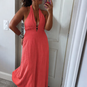 Robe gaz de coton - Nina corail