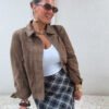 Bombers suede marron- Nancy - Thumbnail Image 1