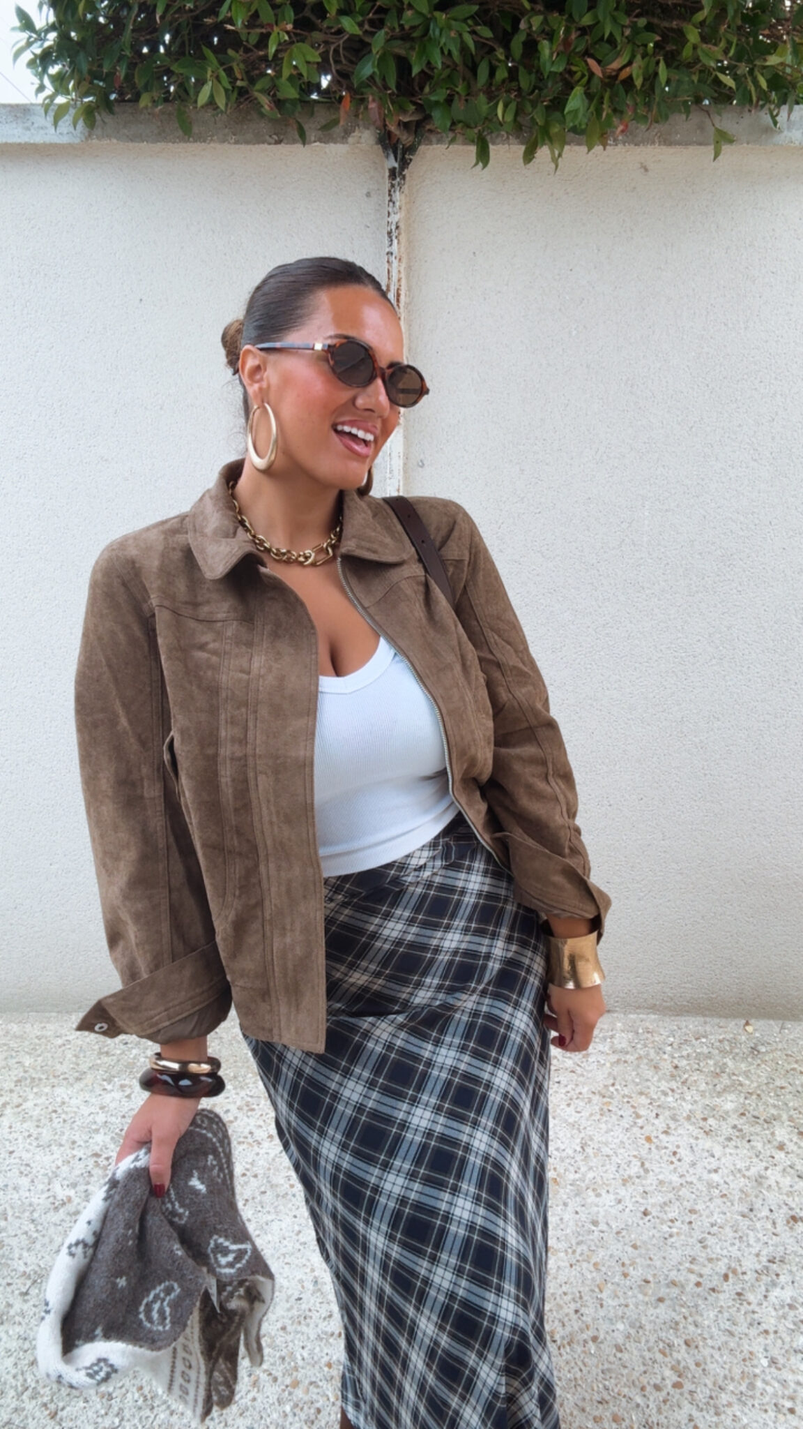 Bombers suede marron- Nancy – Image 1