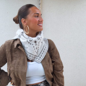 Triangle imprimé bandana en maille