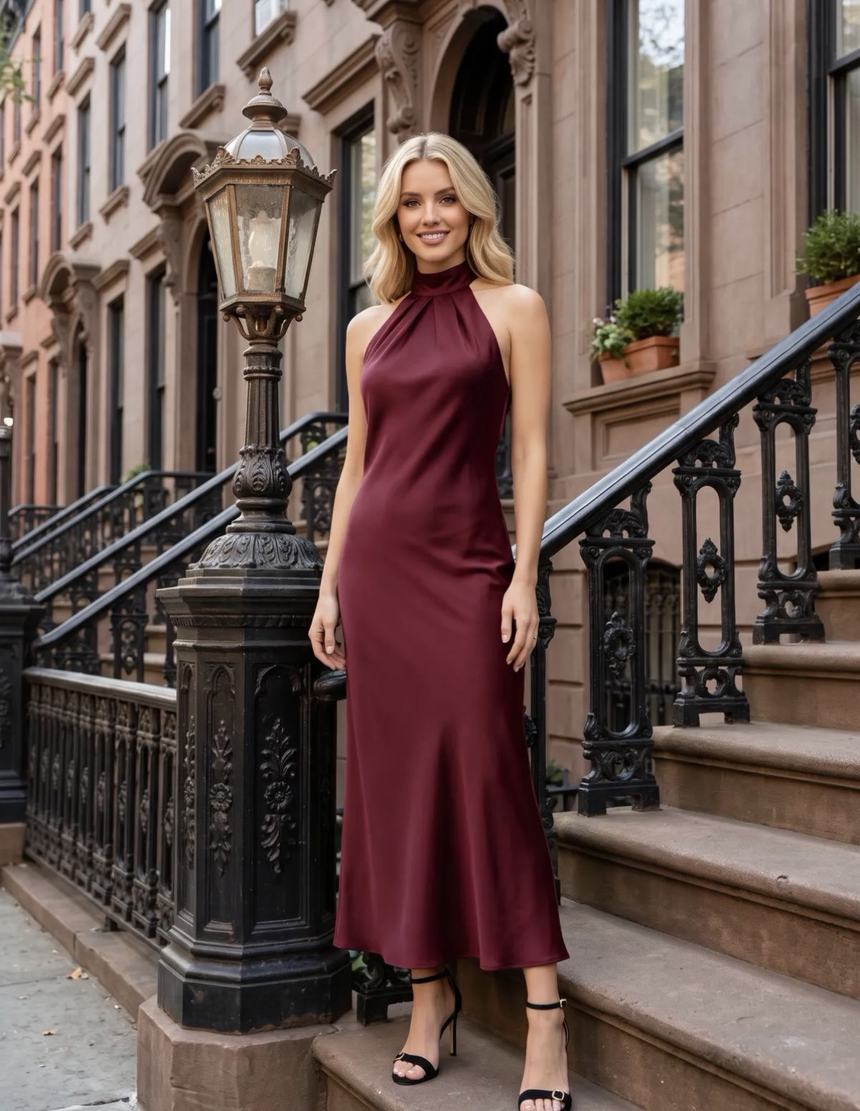 Robe - Amelia bordeau – Image 1